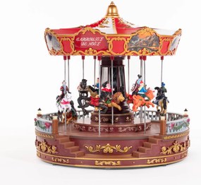 Świąteczna karuzela z oświetleniem i muzyką, 31 cm