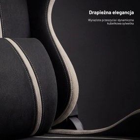 Fotel gamingowy młodzieżowy Diablo X-One Small Size materiałowy, Camel Black