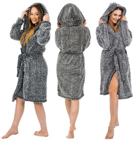 Szlafrok Damski Fluffy grey S/M