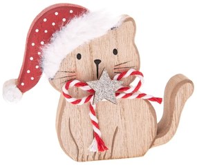 Drewniana figurka świąteczna (wysokość 10 cm) Cat – Dakls