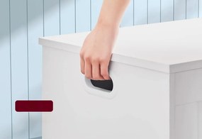 Pojemnik do przechowywania i ławka LEHAC z pokrywą, biały