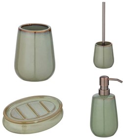 Zielony zestaw ceramicznych akcesoriów łazienkowych Sermione – Wenko