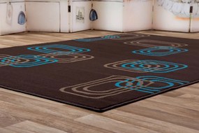 Dywan  Dywan nowoczesny Kwadraty brązowy 140 cm x 200 cm