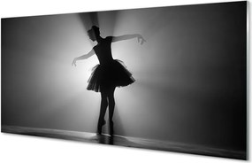 Panel szklany do Kuchni Portret Baletnicy na Szarym Tle