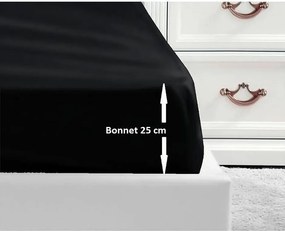 Poszewka na Materac 100% Bawełna Czarna 140x190 cm - Miseczka 25 cm