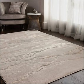 Dywan abstrakcyjny - 200x290cm - Złoty, szary, beżowy - Aurora Linea