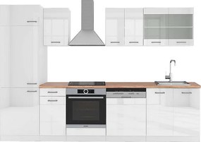 Aneks kuchenny biały wysoki połysk/biały 300x60x81.6 r-line