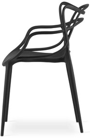 Czarne krzesło minimalistyczne do stołu - Riani 3X
