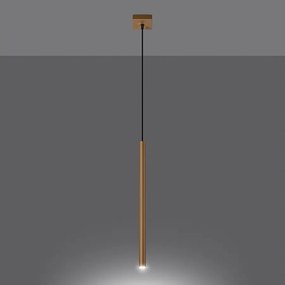 Lampy wiszące nowoczesny Brill, stal - 1 źródło światła 3000K - L.3.5 x H.115 cm - złoty