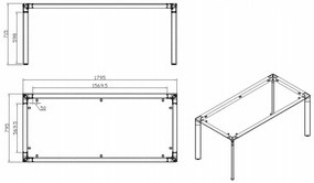 Stół konferencyjny do biura PRIMO INVITATION, 180x80 cm, szaro-srebrna podstawa, brzoza