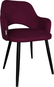 Krzesło Milano tkanina Welur noga metalowa : Kolor nogi - Czarna stożek, Kolor tkaniny - VELVET - MG02, Typ siedziska - Siedzisko stałe