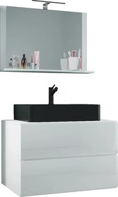 umywalka do mebli łazienkowych Lendas Biały W. 124 x S. 80 x G. 52 cm
