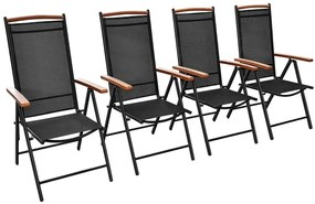 Komplet ogrodowych krzeseł składanych Krono 4 szt