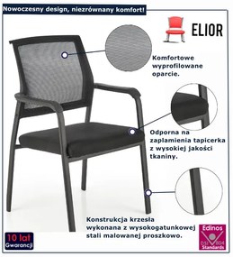 Fotel czarny konferencyjny M7-K31