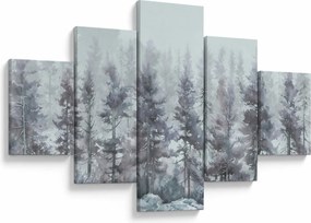 Obraz - Pine forest II, aquarel (125x70 cm)