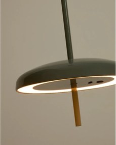 Jasnozielona lampa sufitowa LED ze ściemniaczem z metalowym kloszem ø 16 cm Porte – Kave Home