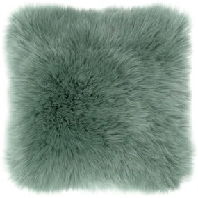 Zielona poduszka Tiseco Home Studio Sheepskin, 45x45 cm
