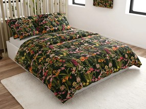 PrzytulneMieszkanie.pl PrzytulneMieszkanie.pl Pościel z mikrofibry MYSTIC GARDEN ciemnozielona Rozmiar pościeli: 2 szt 70 x 90 cm | 200 x 220 cm