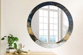 Lustro dekoracyjne okrągłe Niebieski marmur