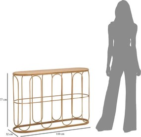 Rattanowa konsola w naturalnym kolorze 32x110 cm Samui – Mauro Ferretti