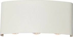 Lampa ścienna zewnętrzna biała z wbudowanym LED 6-światłowa IP54 - Silly