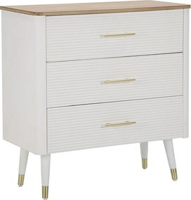 Komoda z Szufladami VKH8, Biały, 78x37x80 cm, Kendra Home