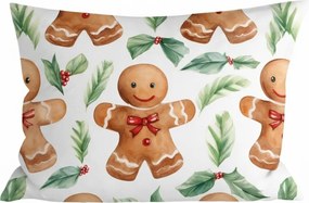 Flanelowa poszewka na poduszkę MERRY GINGER 50x70 cm, kolorowa
