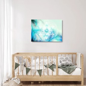 Obraz na szkle - Merkaba w turkusowym tle (70x50 cm)