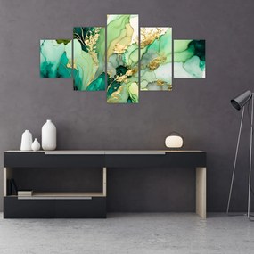 Obraz - Zielona abstrakcja (125x70 cm)