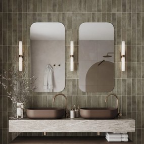 Lustro prostokątne bez ramy oszlifowane obracalne bez podświetlenia ROUND Classic LED | Różne rozmiary | Różne kolory szkła : Kolor tafli szkła - Srebrny, Rozmiar - 100 x 200 cm