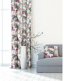 Zasłona dekoracyjna w kwiaty wiosenna podkład oxford - szer. 150 cm