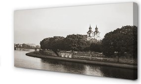 Obraz drukowany na płótnie Most na Wiśle w Krakowie