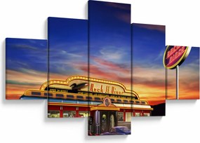 Obraz - Bar wieczorny (125x70 cm)