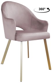 Krzesło obrotowe Velvet podstawa Profil złota MG55