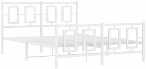 Łóżko metalowe białe w stylu industrialnym 140x200 cm C5-D94