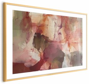 Plakat Wiosenna kompozycja 60x40 cm z ramą złotą z marginesem ARTGEIST B