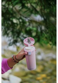 Różowy podróżny kubek termiczny Vialli Design Fuori, 400 ml