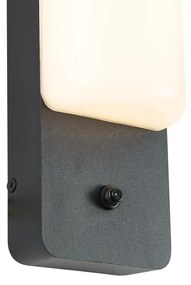 Zewnetrzna Zewnętrzna lampa ścienna czarna z czujnikiem zmierzchu, w tym LED - Shift Nowoczesny Oswietlenie zewnetrzne