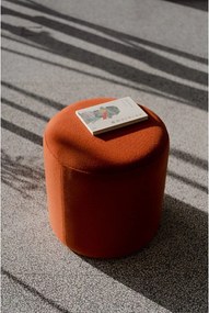 Wełniany puf w kolorze terakoty Folk – noo.ma