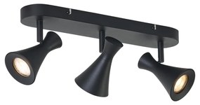 Nowoczesny reflektor sufitowy czarny 3-punktowy regulowany - Triangle