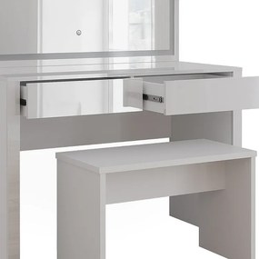 Toaletka biały wysoki połysk/biały 110x50x75.5 annabelle