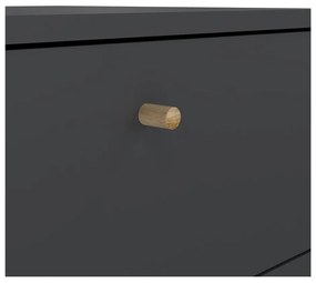 Antracytowa wysoka komoda 50x120 cm Bodo – Tvilum