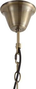 Klasyczna lampa wisząca brązowa z opalowym szkłem 5-punktowa - Katarina