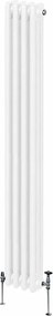 Tradycyjny grzejnik 3-kolumnowy - 1800 x 202 mm - biały