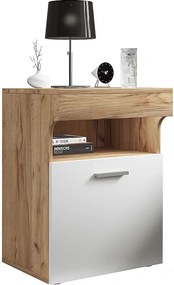 Drewniany stolik nocny szuflada Slepal M