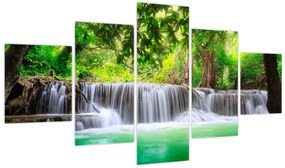 Obraz wodospadu w Kanchanaburi, Tajlandia (125x70 cm)