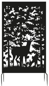 Czarna metalowa osłona balkonowa 100x186 cm Deer – Esschert Design