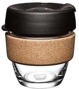 Czarny/brązowy kubek podróżny 227 ml Brew Cork Black S – KeepCup