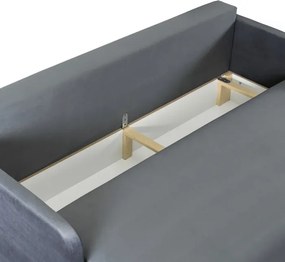 Wersalka Rozkładana z Funkcją Spania LUMO Dwuosobowa Szara do Salonu