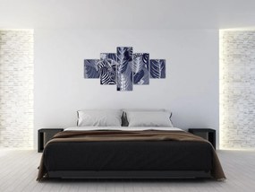 Obraz - Niebieskie zebry (125x70 cm)